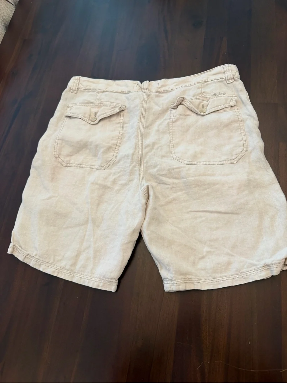 JOHN VARVATOS Johnny Linen Flat Front Shorts